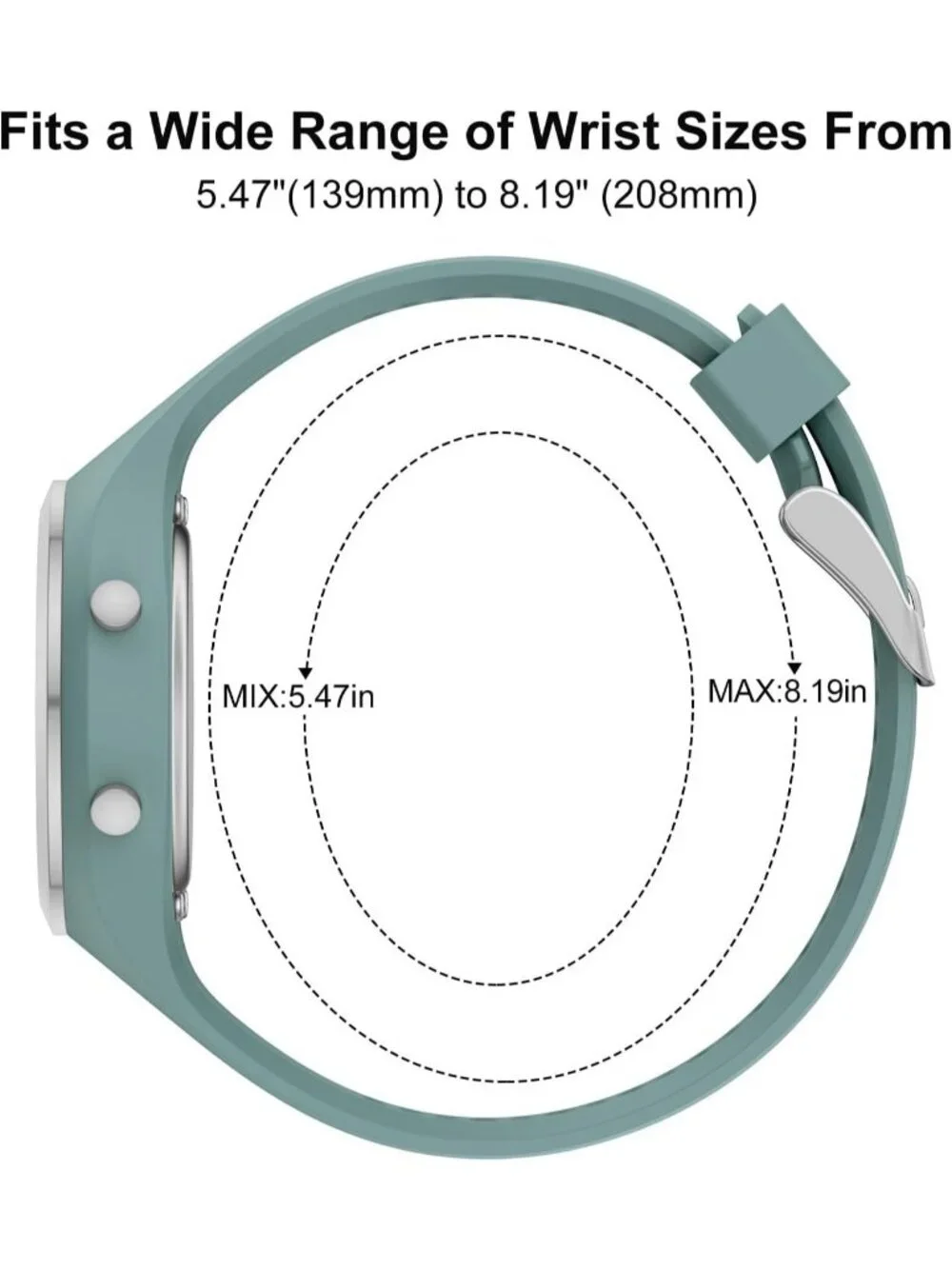 Women's Dark Green Waterproof Sport Digital Chronograph Silicone Strap Watches